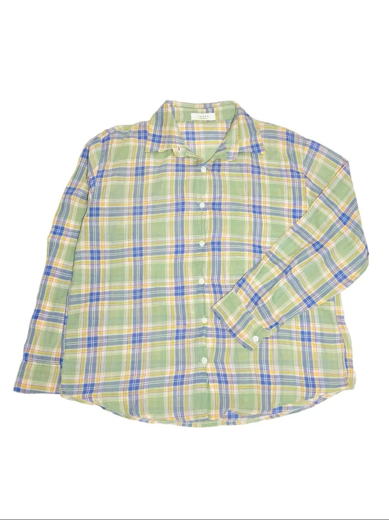 kemeja button up plaid madras kotak pastel multicolored photo 1
