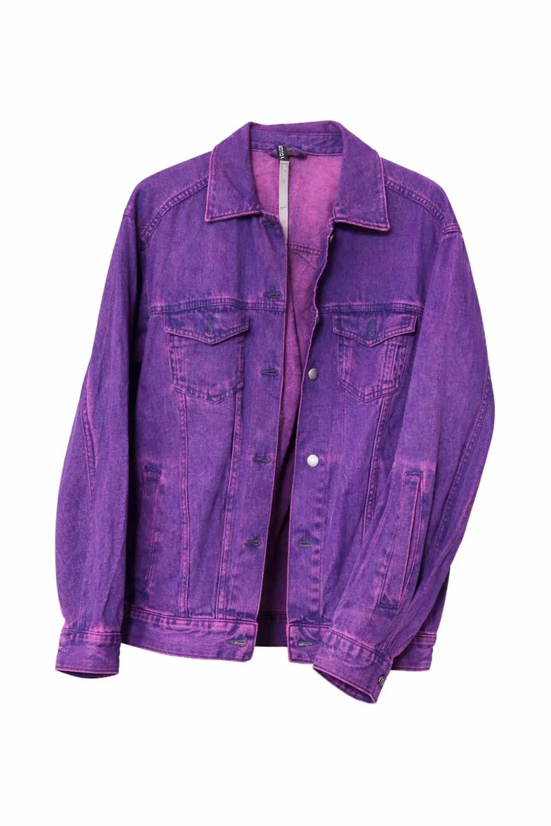 Divided by h&m denim purple jacket for woman photo 1