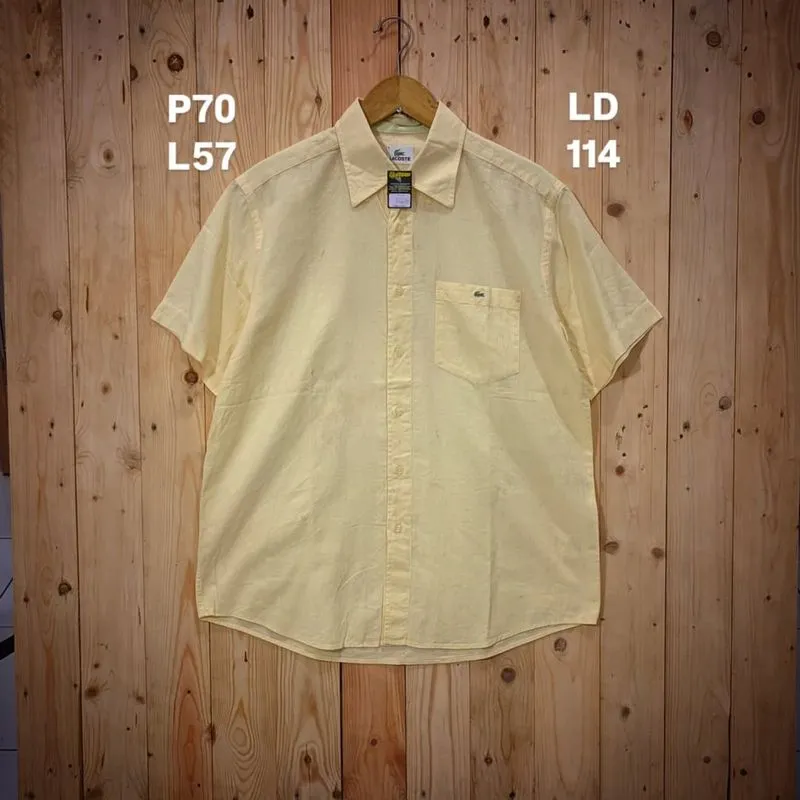 Lacoste shirt kemeja lacoste warna kuning size 4 photo 1