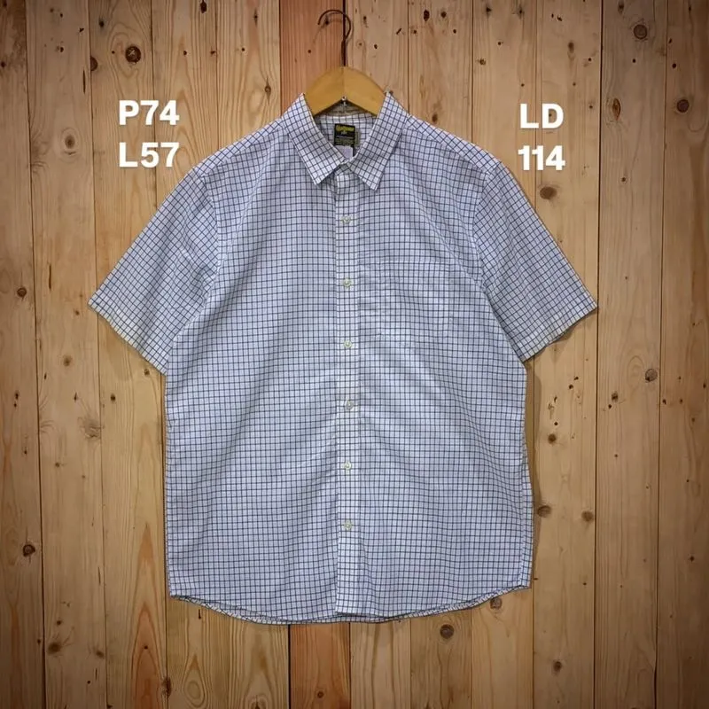 Kemeja motif pria brand LL BEAN size L formal / casual photo 1
