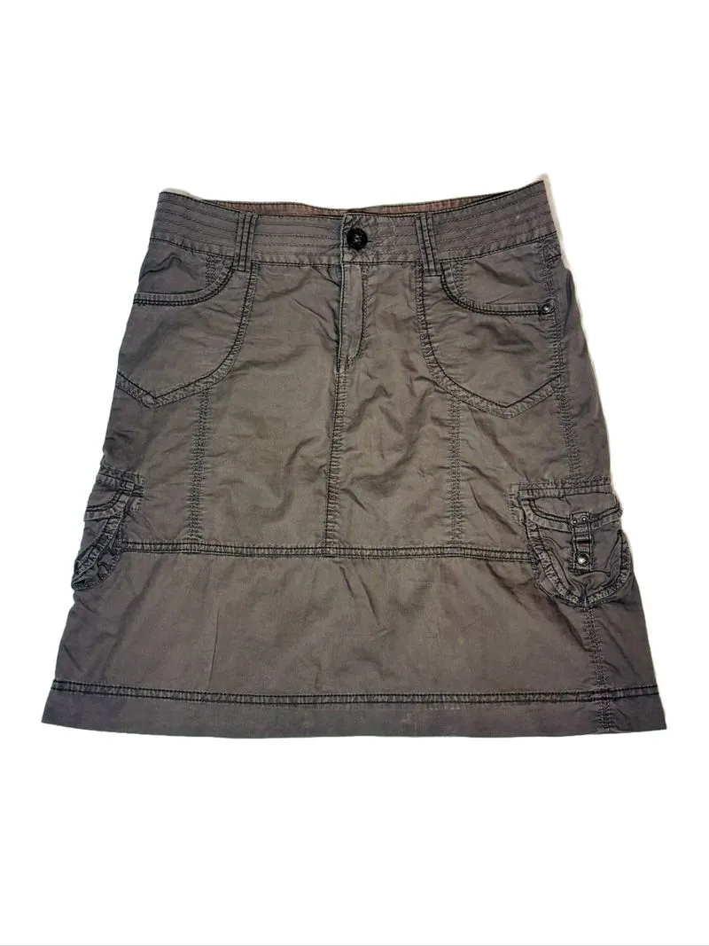 rok skirt short cargo brown vintage y2k downtown photo 1
