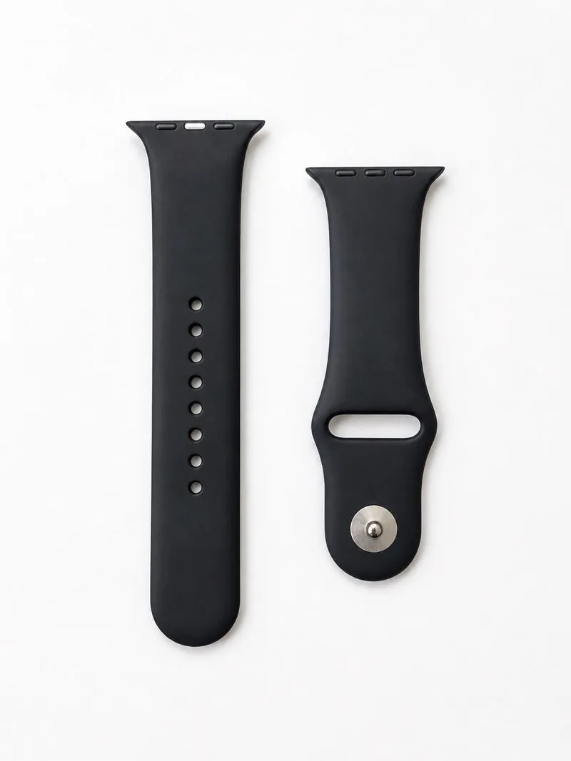 Strap Jam Silicone Hitam Compatible Apple Watch photo 1