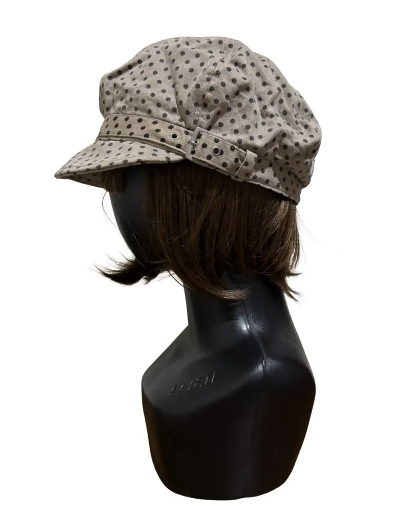 Polkadots baker boy hat topi polkadot mori kei vintage photo 1