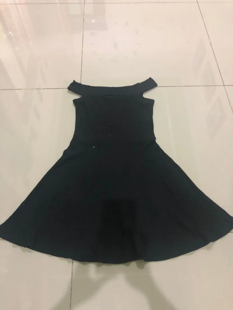 Minimalist Casual Summer dress Wanita black photo 1