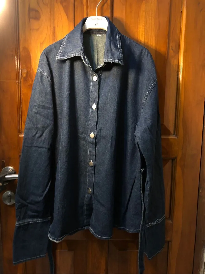 Streetwear Y2K Blouse Wanita navy photo 1