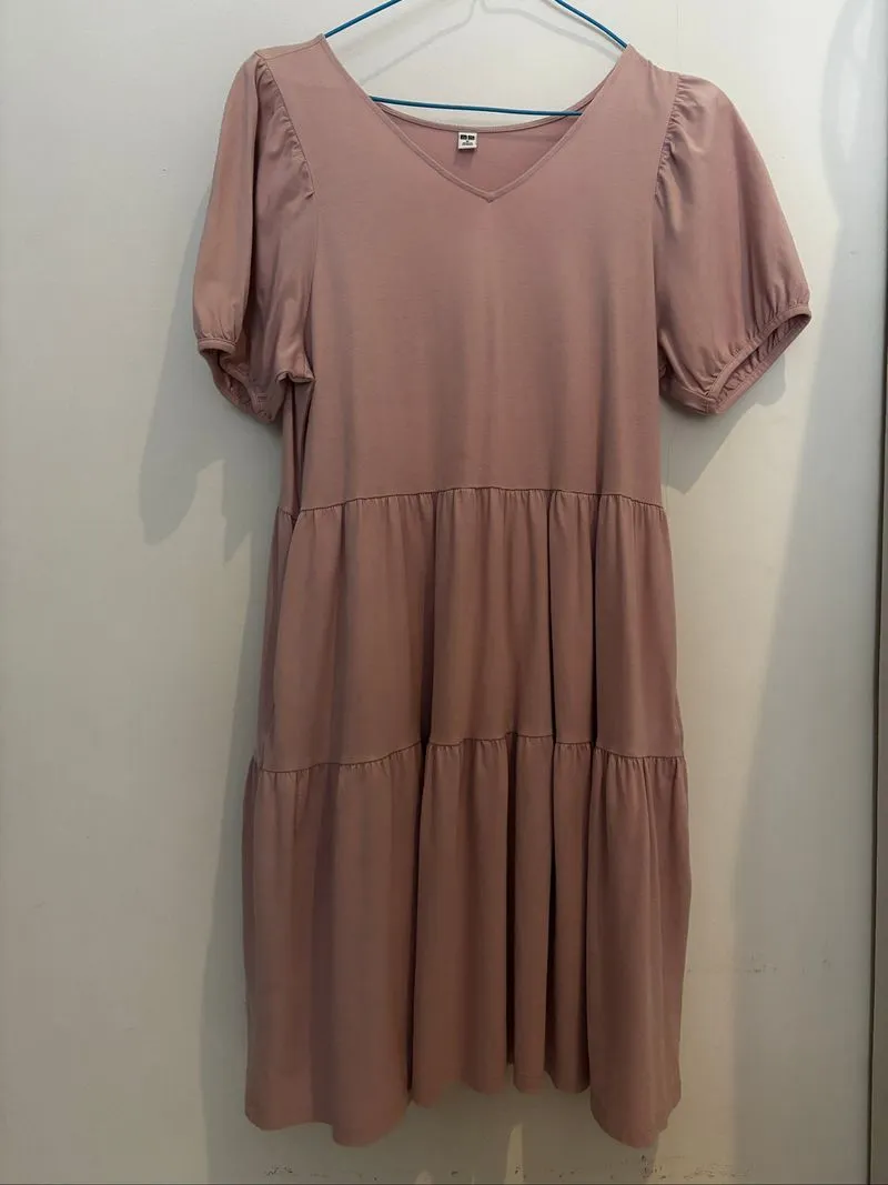 Dress uniqlo warna lilac photo 1