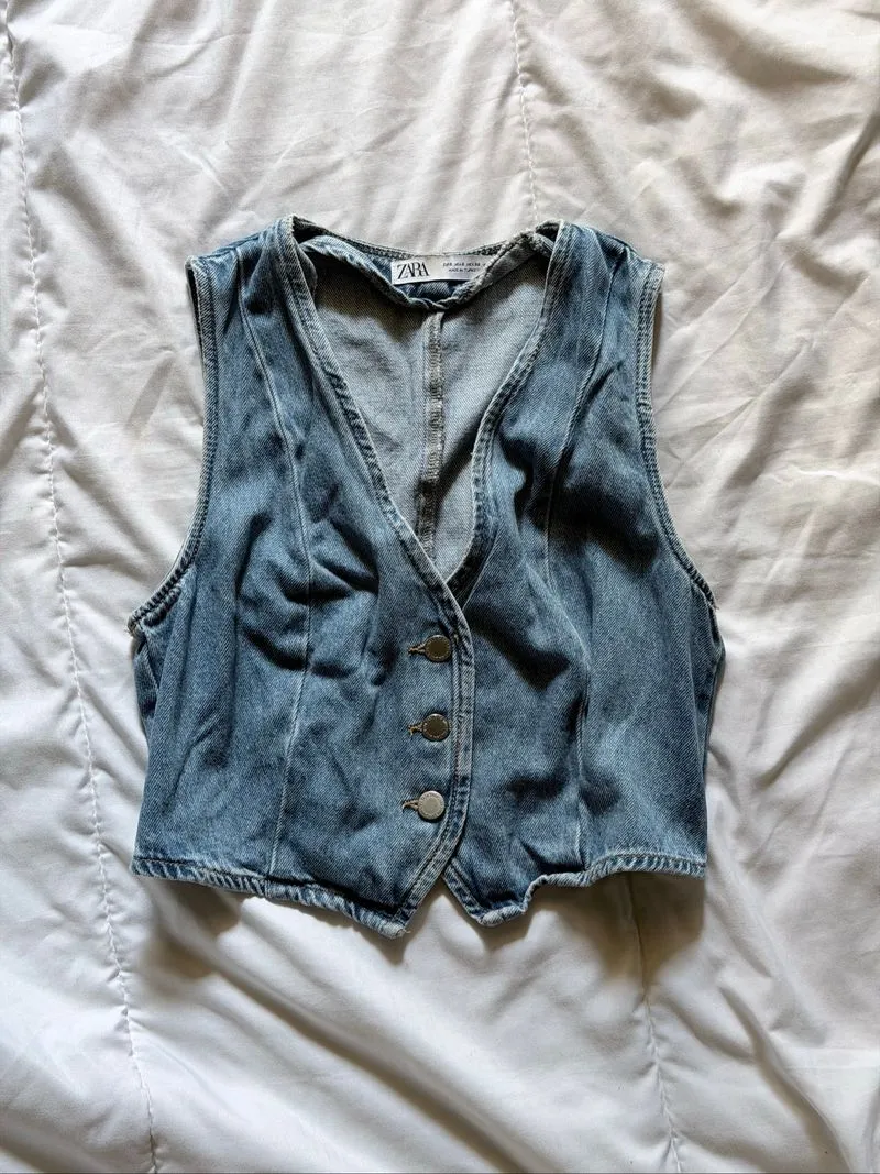 Denim Vest Zara photo 1