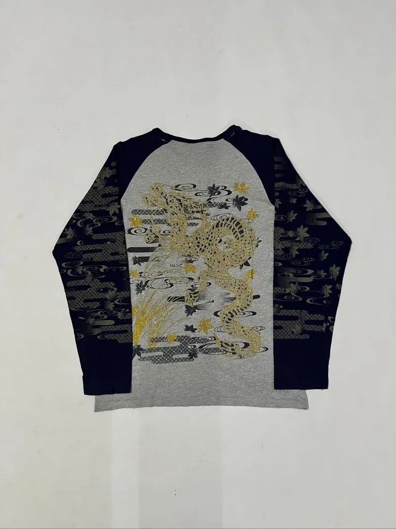 Kaos sukajan dragon gold longsleeve not karakuri evisu japan photo 1