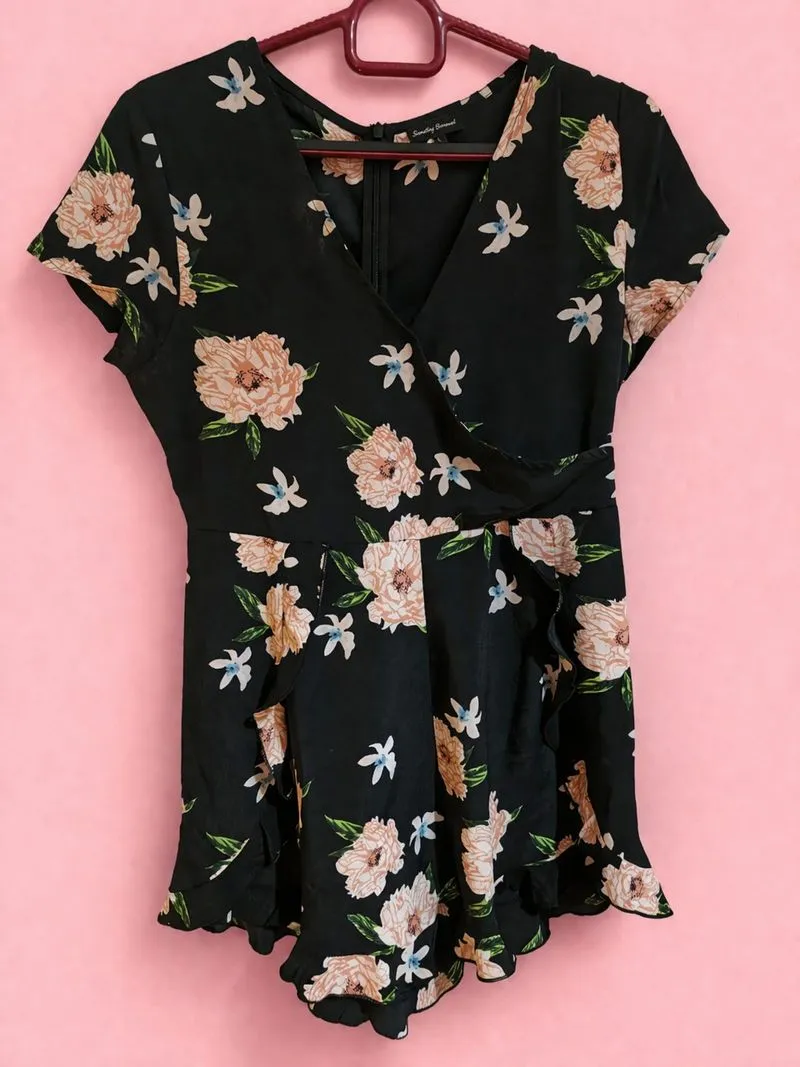 Something Borrowed Floral Jumpsuit photo 1