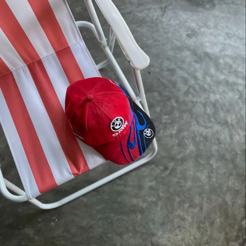 Topi vtg bmw racing flames y2k photo 1