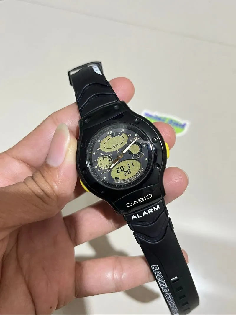 Vintage Rare CASIO AW-41 MARINE STAFF ANADIGI Black Watch photo 1