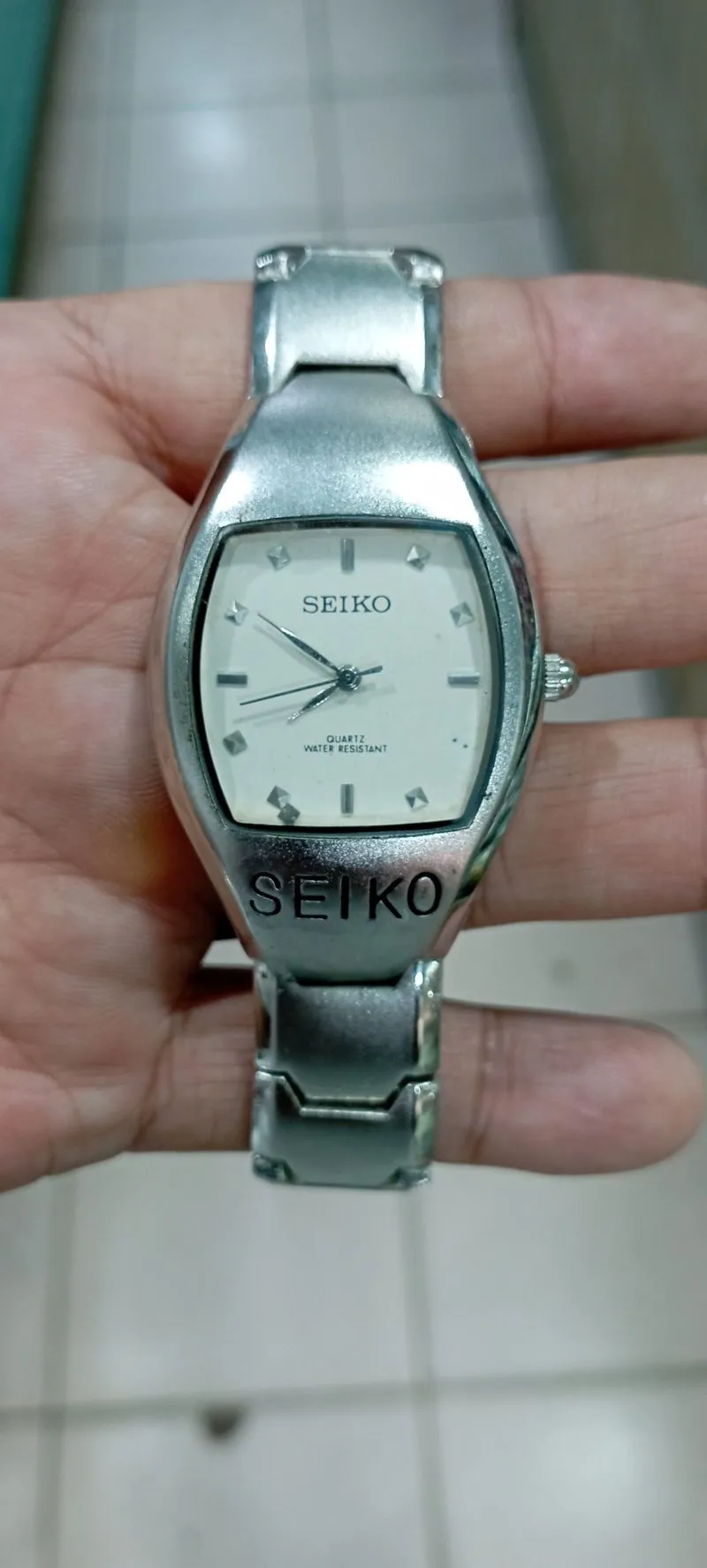 Jam pria seiko quartz stenlis steel water rrsist photo 1