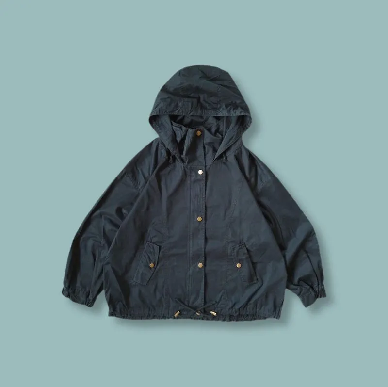 Jaket Boxy Oversize Gemoy Maca Navy Second  photo 1