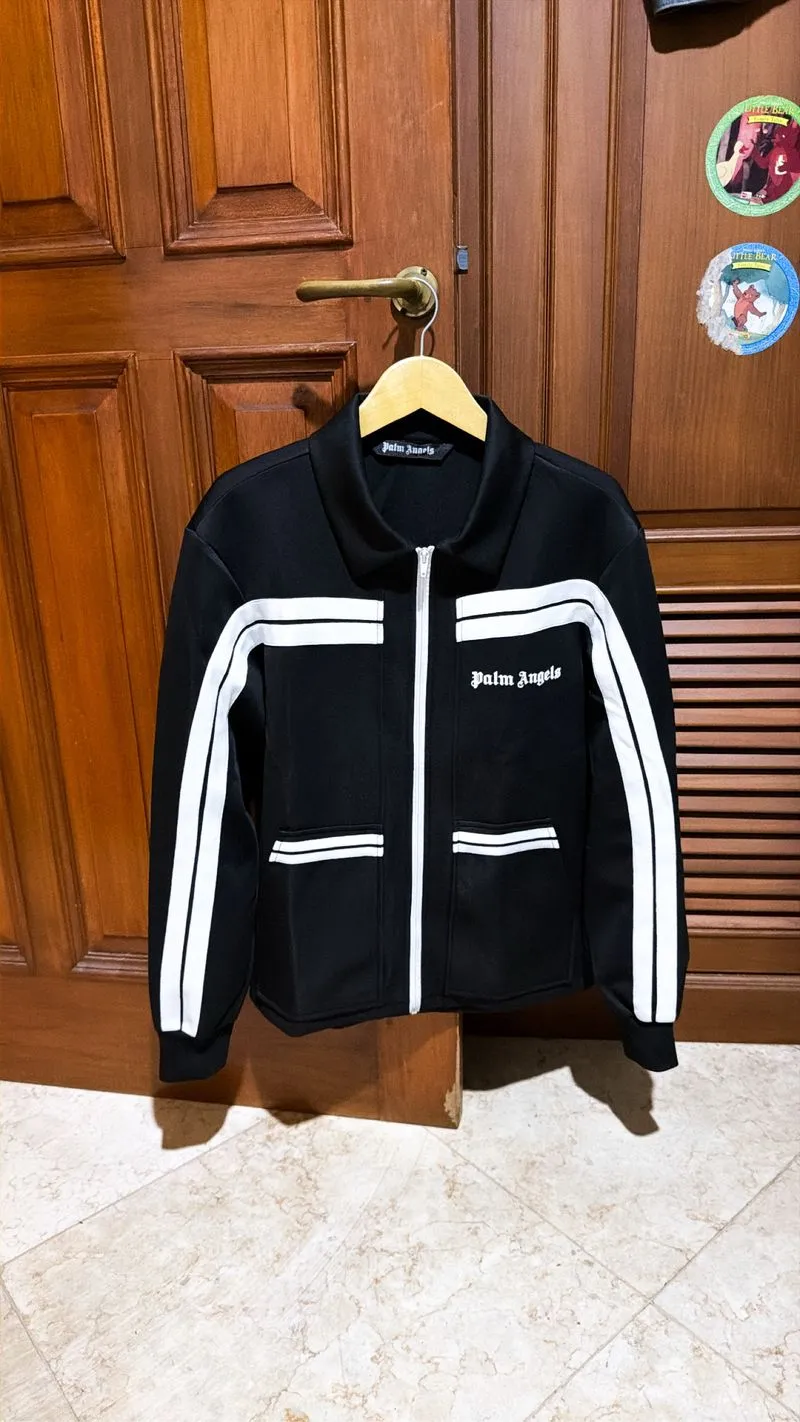 Palm Angels Panelled Zipper Jacket Black Luxury Hype Brand I photo 1