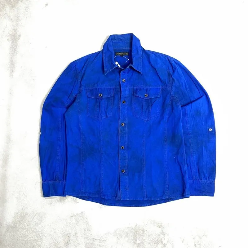 Y2K IN THE ATTIC BLUE PATERN SHIRT photo 1