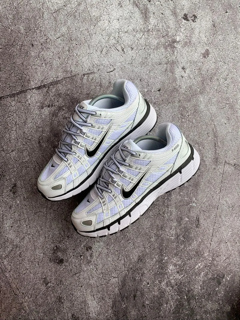 Nike P-6000 White Black Metallic Silver photo 1