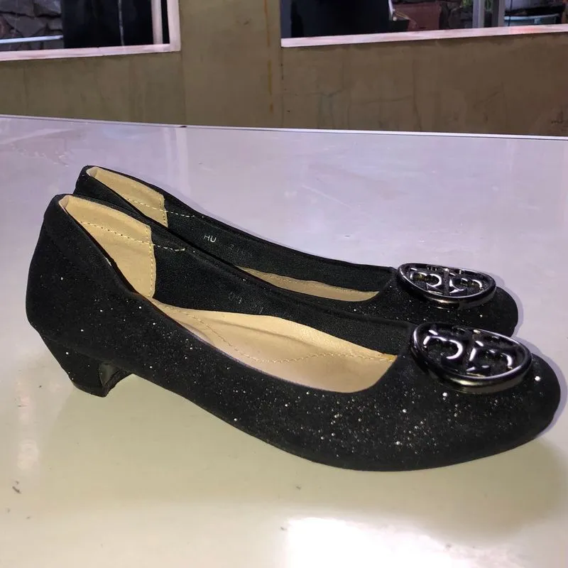 Heels glitter hitam  photo 1