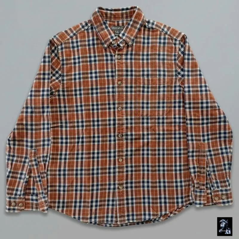 Kemeja Flannel Eddie Bauer Atasan Square Pattern Unisex photo 1