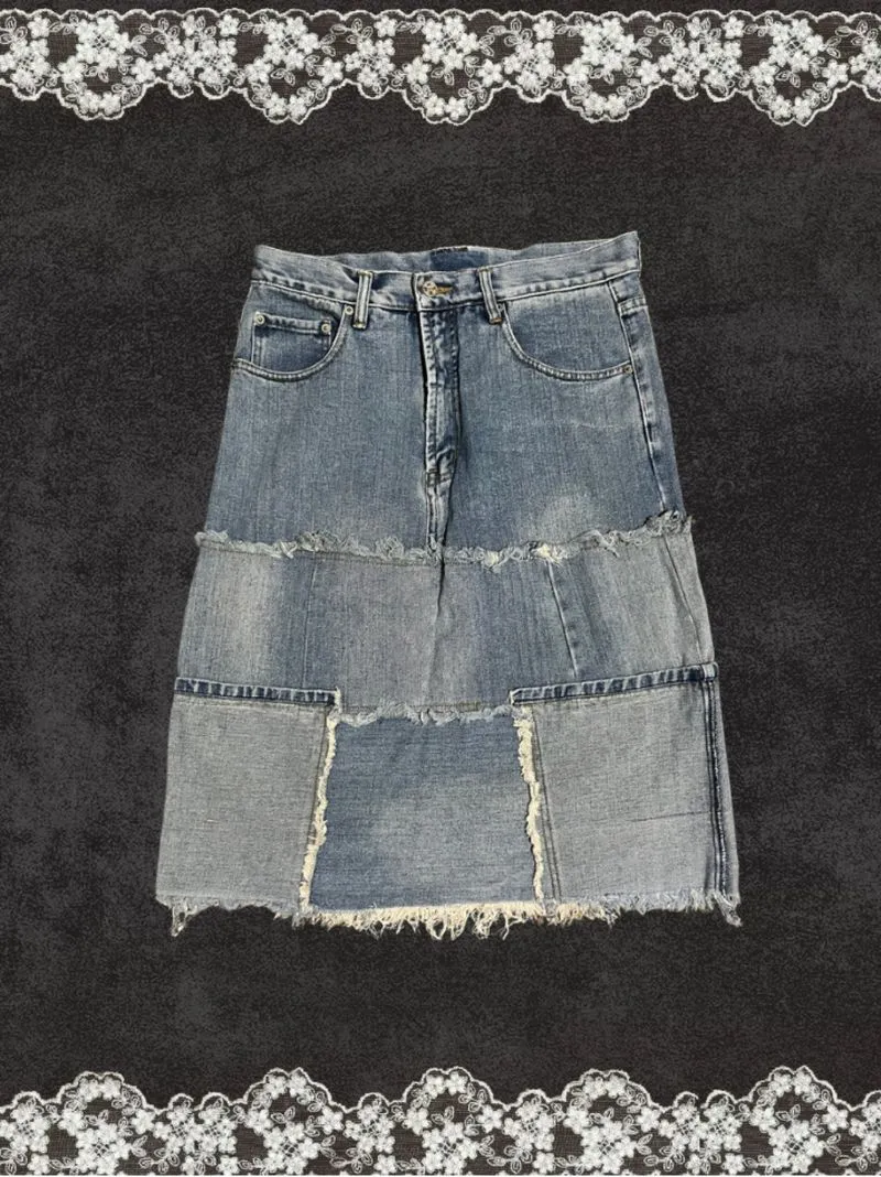 denim midi skirt photo 1