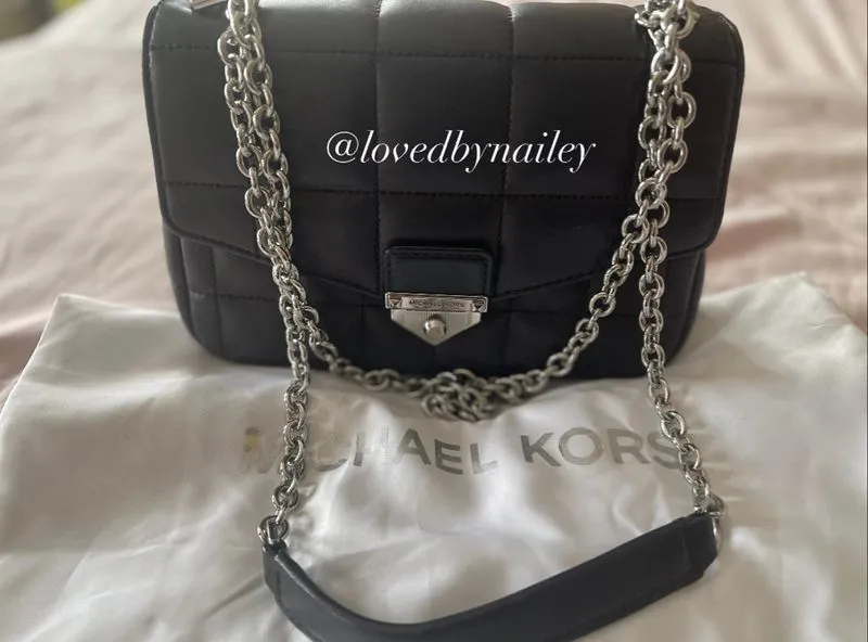 michael kors small soho quilted shoulder sling bag AUTHENTIC photo 1