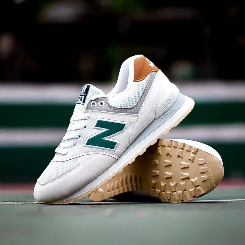 New Balance Sportswear Casual Sneakers Pria green cream photo 1