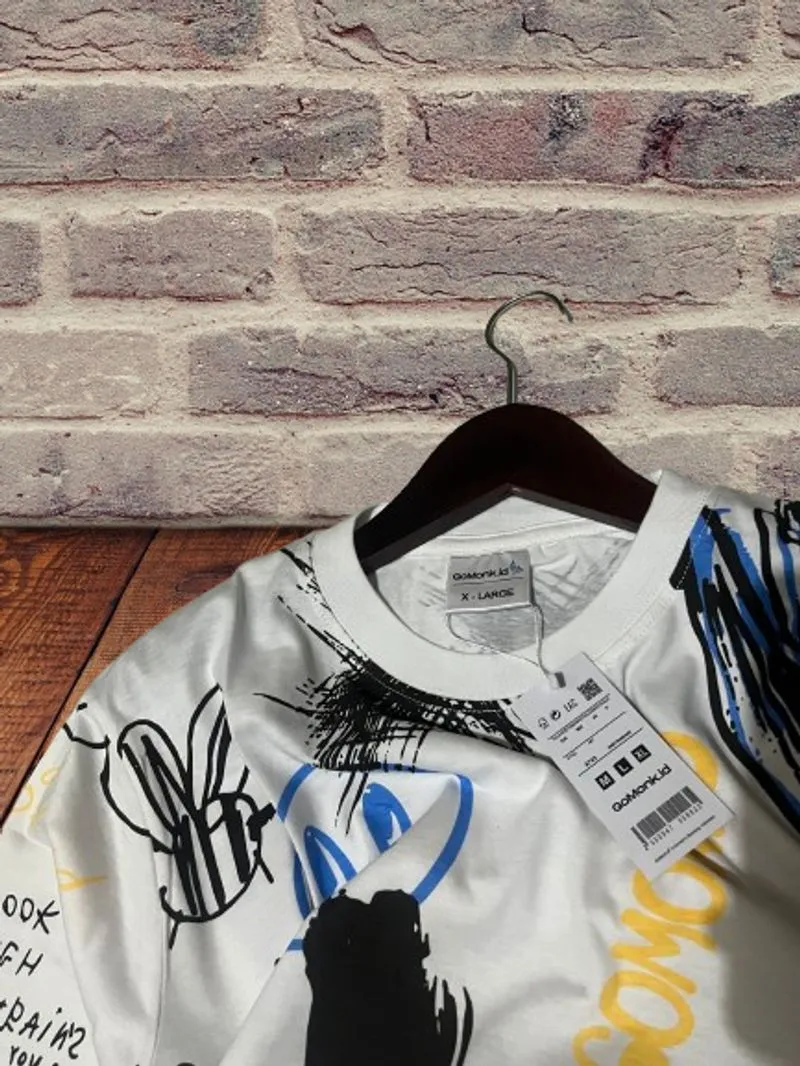 Vintage Streetwear T-shirt Pria white photo 1