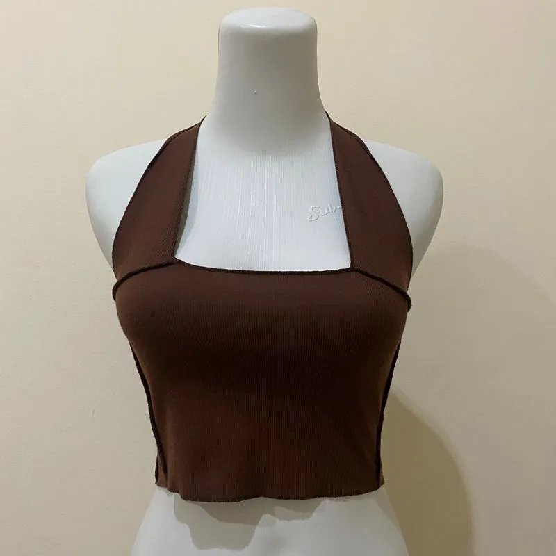 Cotton On Brown Halter Top photo 1