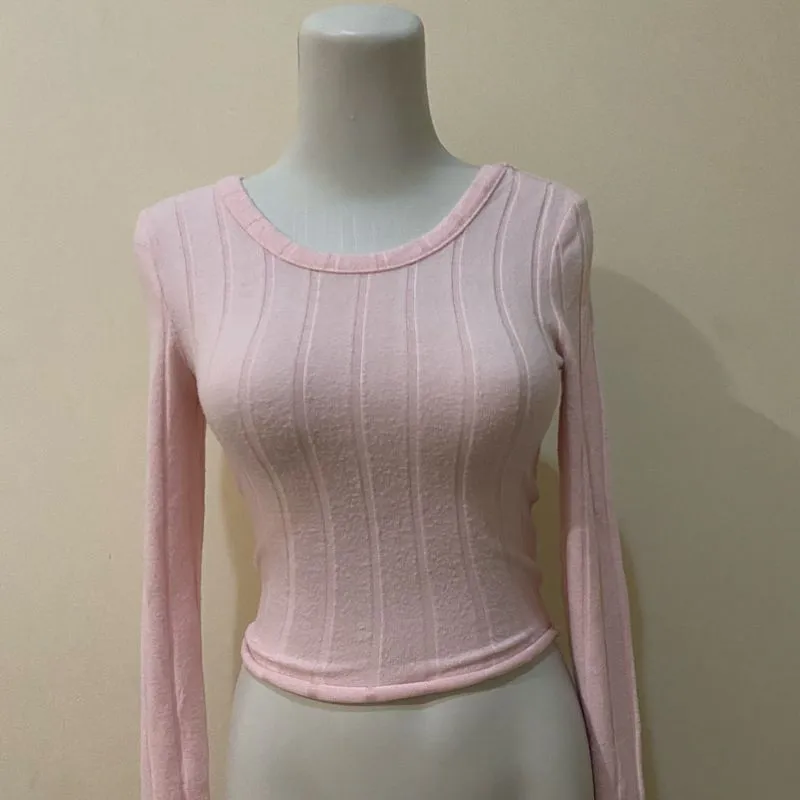 FASHION NOVA Pink Longsleeve Top photo 1