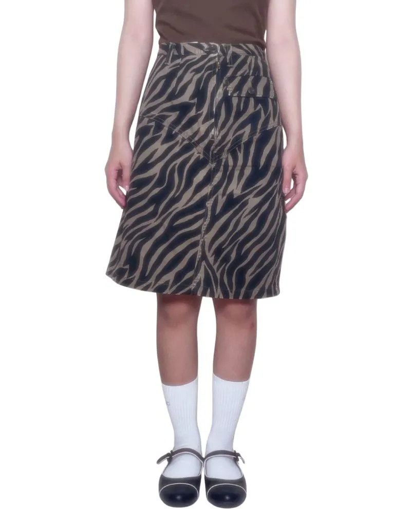 Hysteric Glamour Zebra Pattern Utility Midi Skirt photo 1