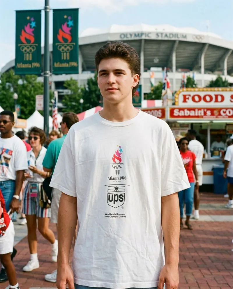 Vintage Atlanta Olympic Games 1996 Hanes Beefy Tee XL photo 1