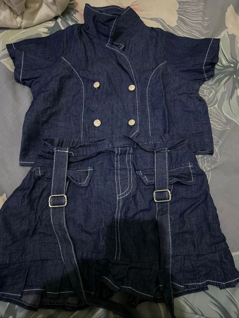 Baju jeans set rok anak 3 tahun perempuan photo 1