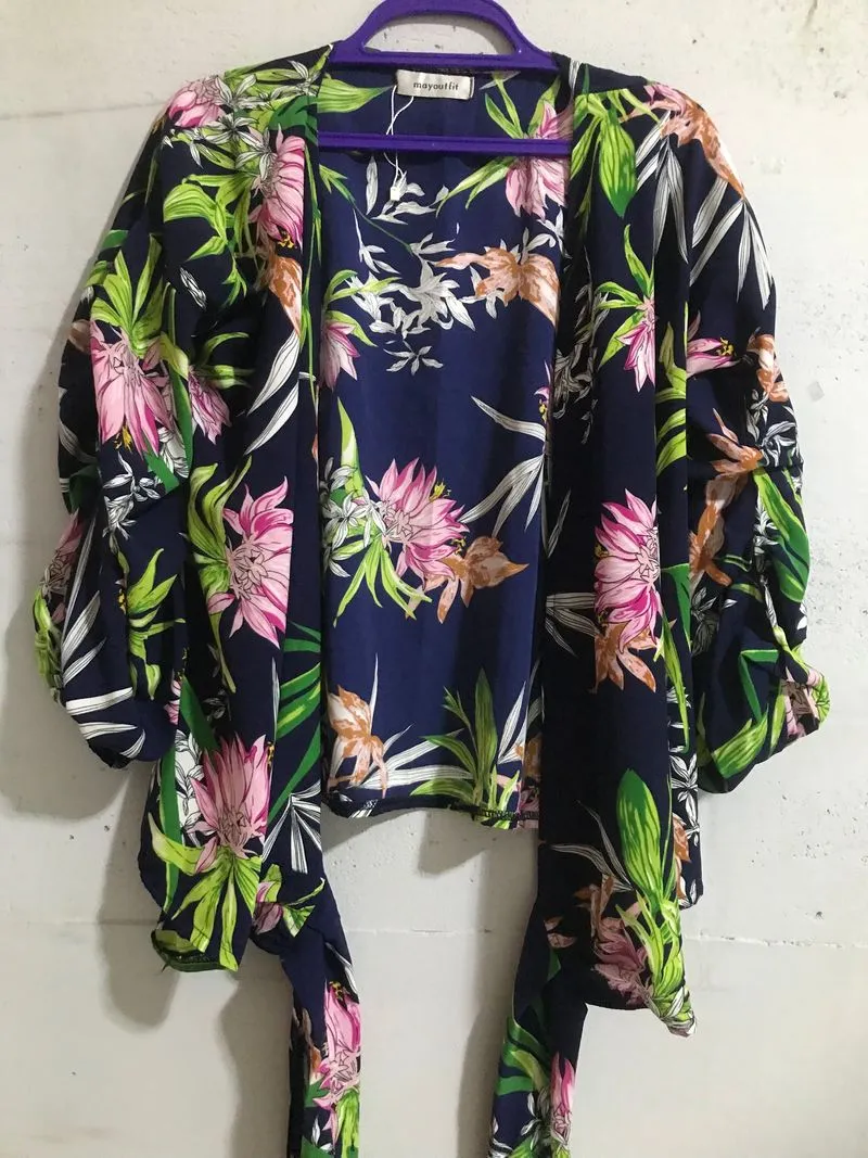 Casual Kimono Wanita multicolor navy photo 1