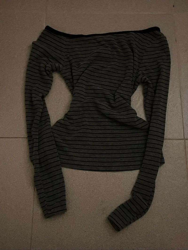 yecci vintage stripped long sleeve photo 1