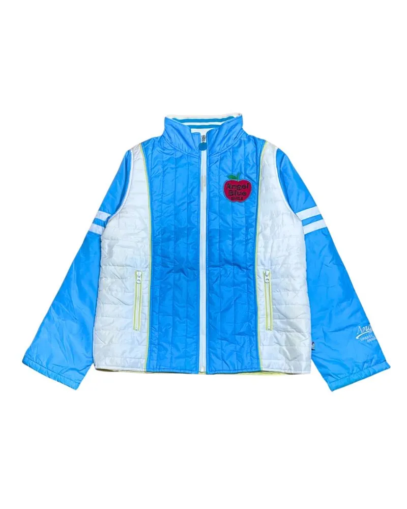 Angel Blue Japan Apple Patch Quilted Track Jacket Y2K photo 1