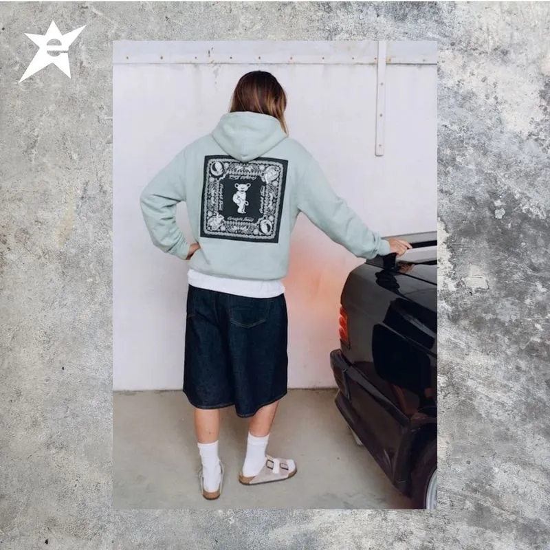  grateful dead official merch hoodie sage green vintage photo 1