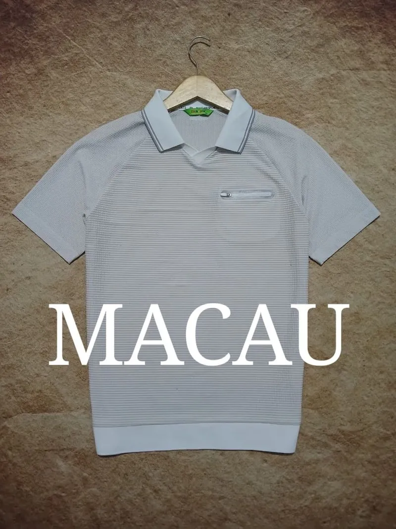 MACAU polo tshirt casual sport second thrift photo 1