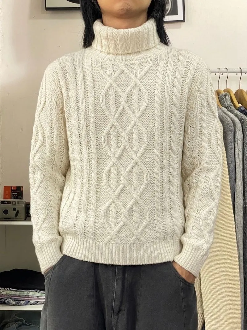 Knitwear Boxy Cable Turtleneck Cream photo 1