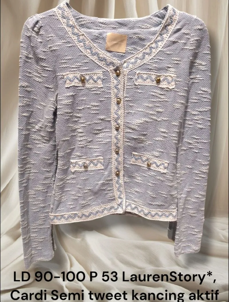 Cardigan Semu Tweed Oneck #Grl GU Zara Uniqlo H&M GAP Polo photo 1