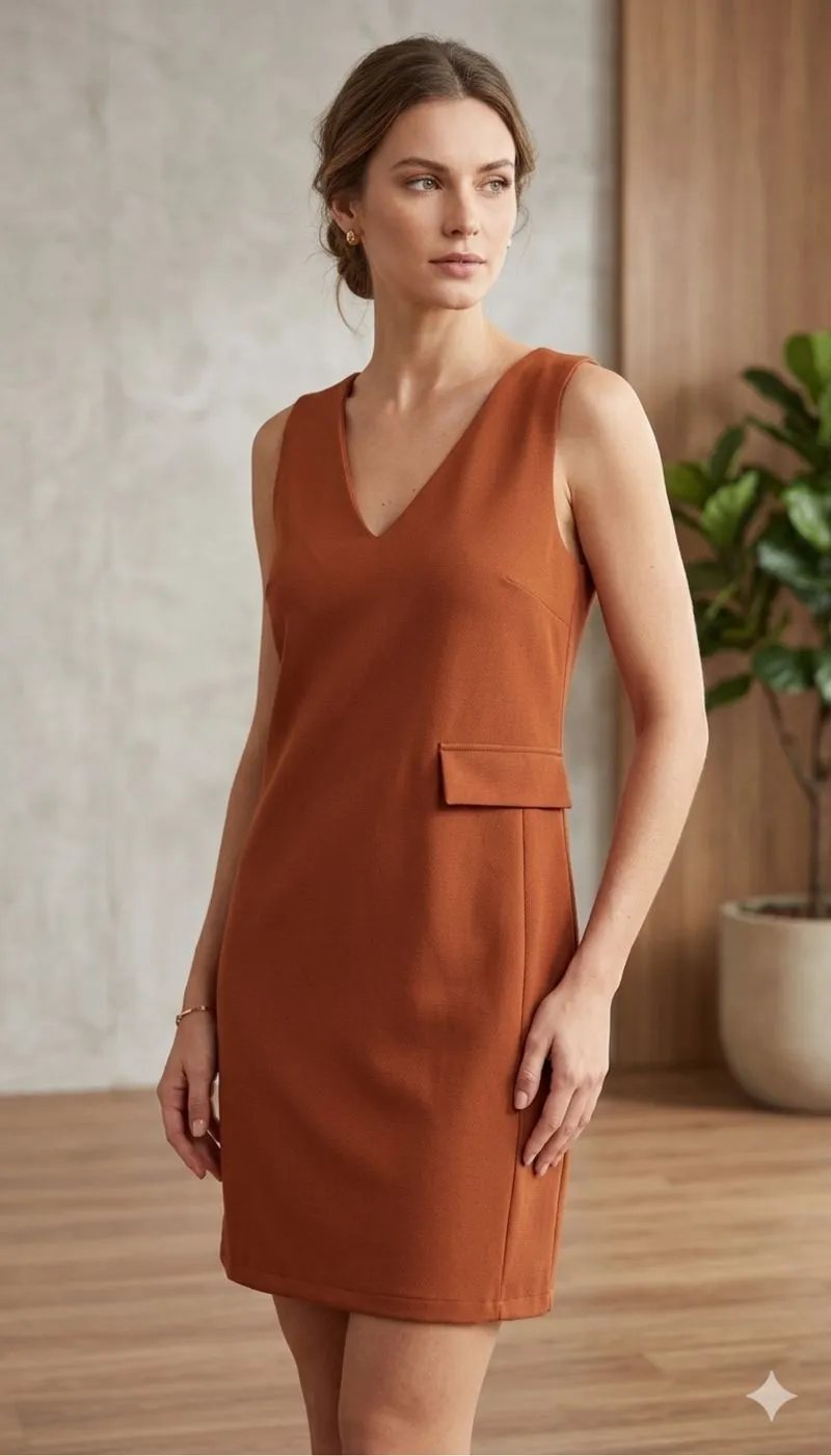 V-neck sleeveless mini dress photo 1