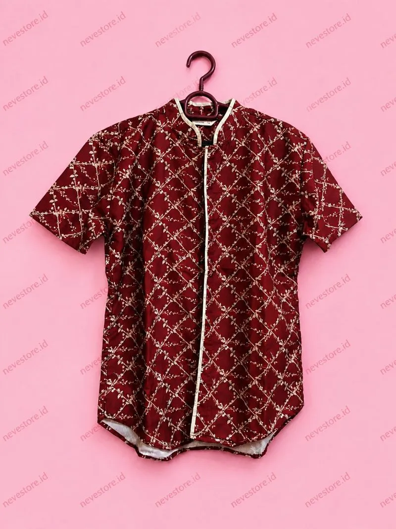 Beatrice Clothing MAN Maroon Short Sleeve photo 1