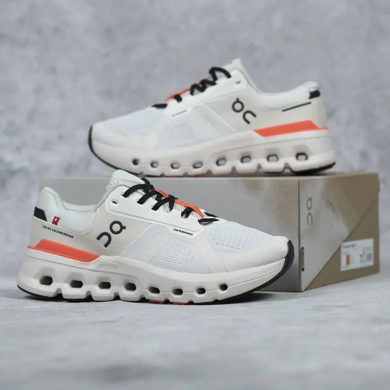 On Running Sportswear Casual Sneakers Pria white orange photo 1