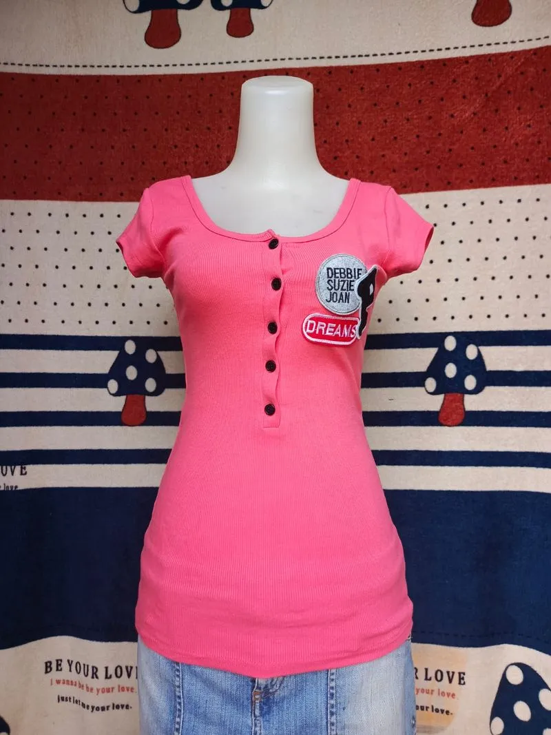 Streetwear T-shirt Wanita pink photo 1