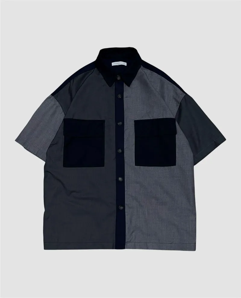 Kemeja Double Pocket Three tone Colour  photo 1