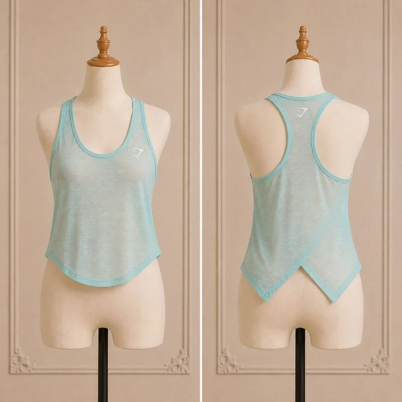 Gymshark Training Vest Wanita Mint Green Size XS Tanktop Gym photo 1