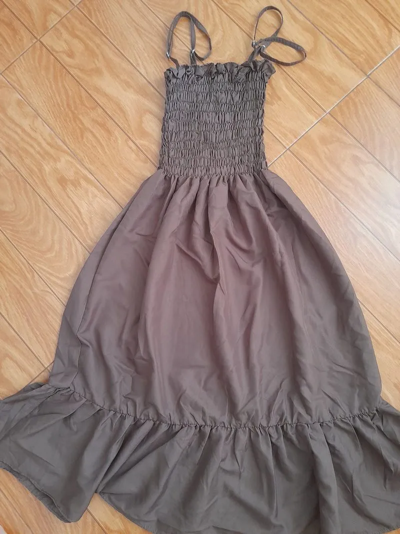 Dress coklat bahan adem photo 1
