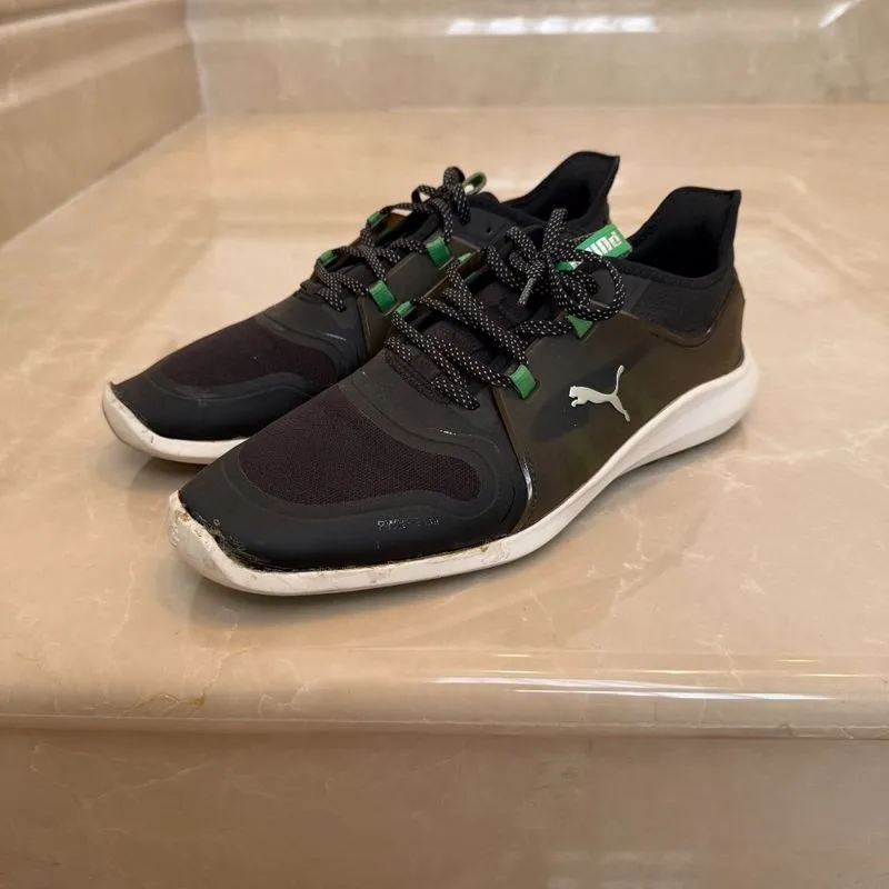 PUMA Ignite Fasten8 Black / Irish Green Golf Shoes Preloved  photo 1