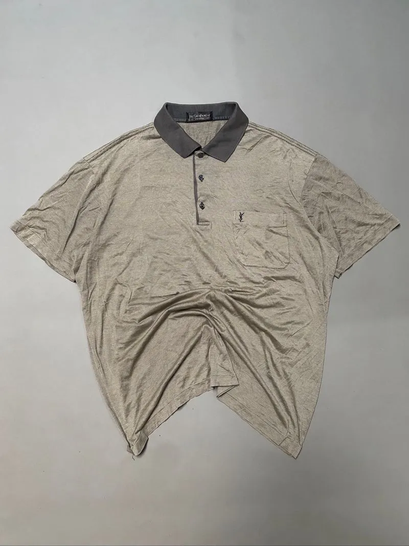 Vintage YSL Poloshirt Pocket Simple Logo photo 1