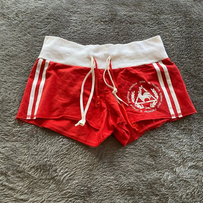 Sportswear Biker Short Wanita white red photo 1