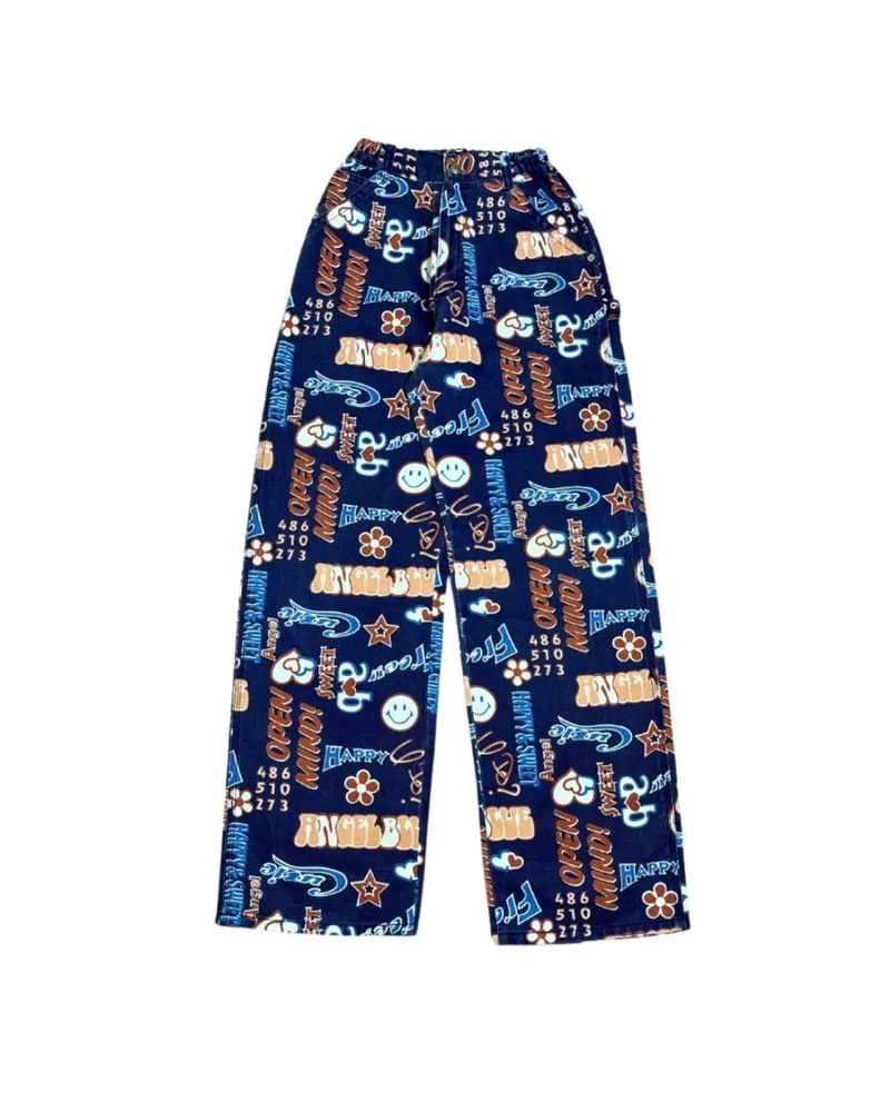 The "Rainbow-Pop" Graffiti Monogram Carpenter Jeans photo 1