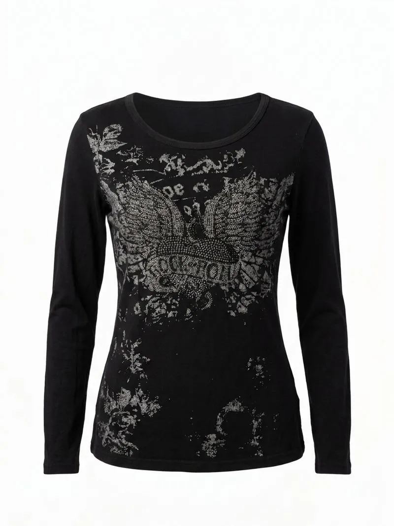 Rhinstone longsleeve angel photo 1
